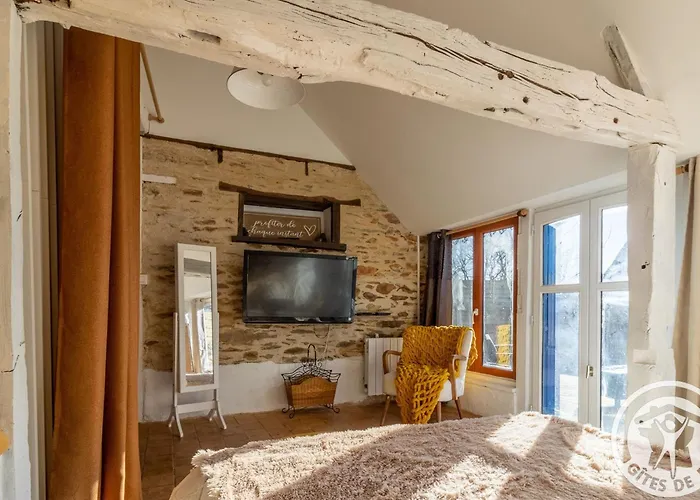 펜션 Charmante Maison En Anjou Bleu, 2 Pers, Terrasse, Poele A Bois, Equipements Bebe, Cuisine Equipee - Fr-1-622-72